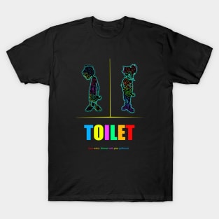 Dope woman and man toilet icon drawing from Slluks original T-Shirt